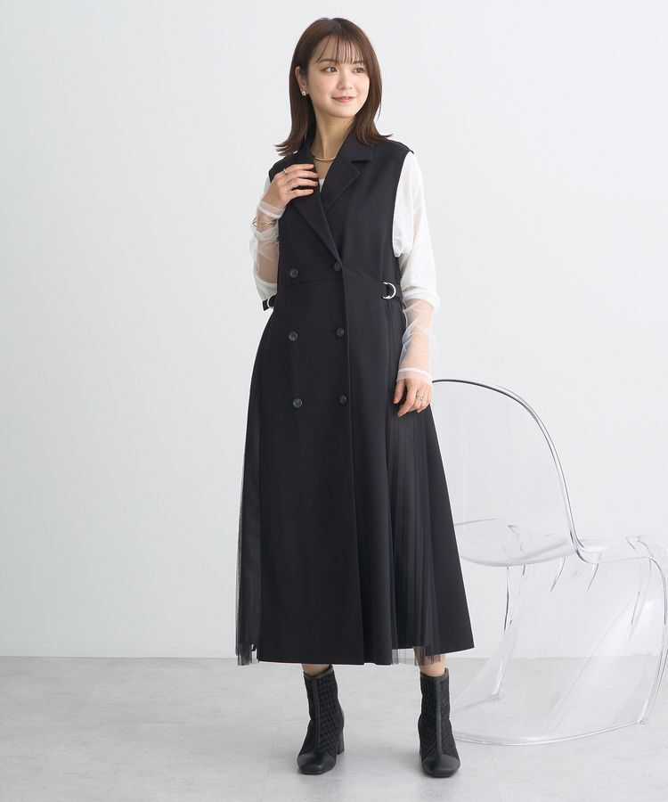 earth music&ecology「サイドプリーツジレンチ」|トレンチコート|