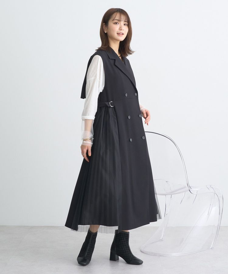 earth music&ecology「サイドプリーツジレンチ」|トレンチコート|