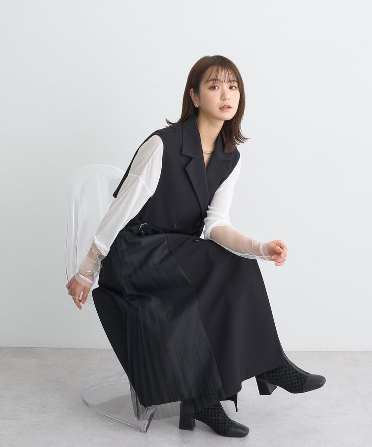 earth music&ecology「サイドプリーツジレンチ」|トレンチコート|