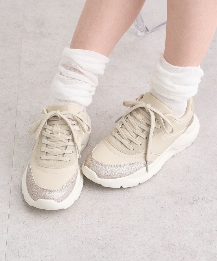 earth music&ecology「ORiental TRaffic グリッタースニーカー」|スニーカー|