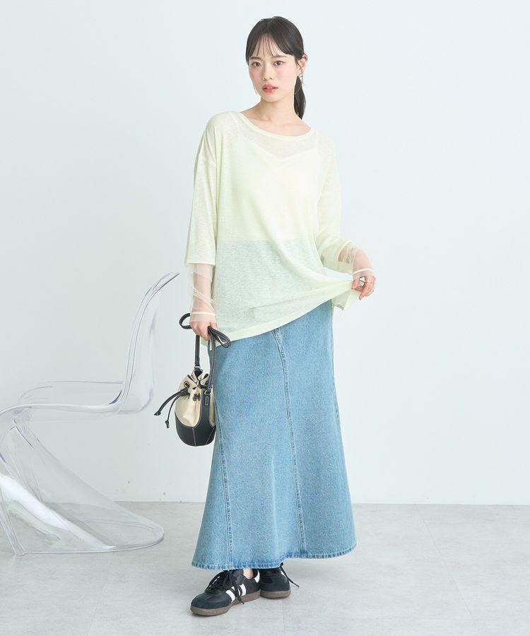 earth music&ecology「ラメシアースリーブプルオーバー」|Tシャツ・カットソー|