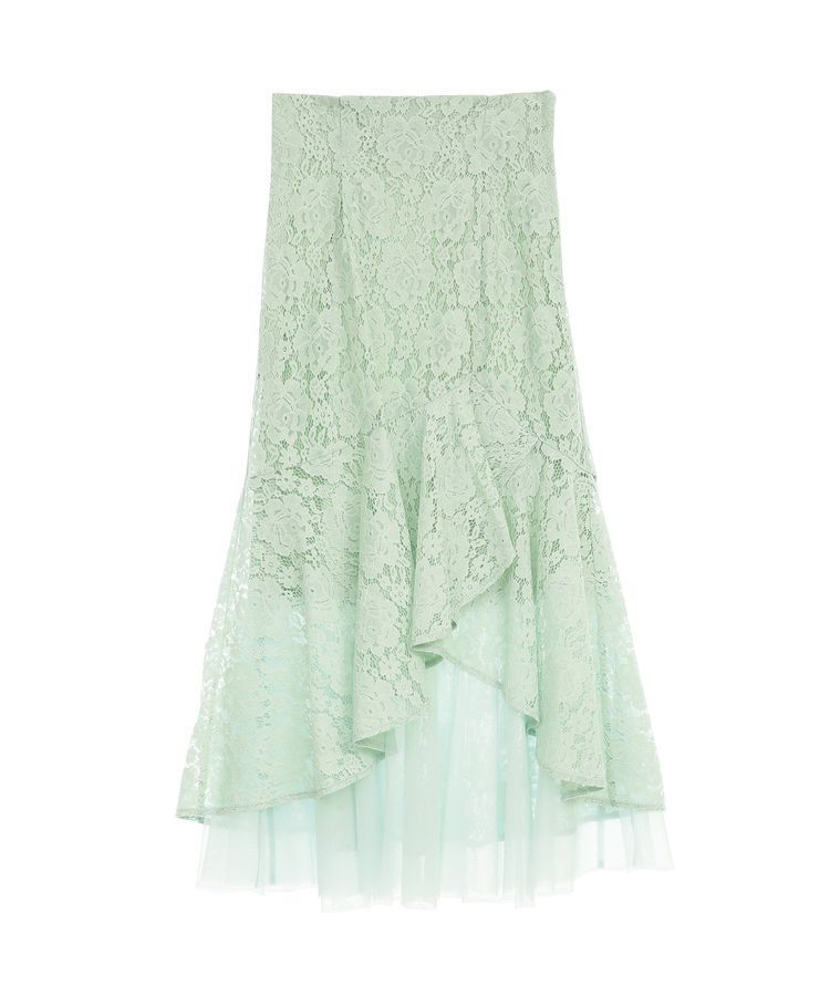 earth music&ecology「チュールレイヤードレースマーメイドスカート」|フレア|
