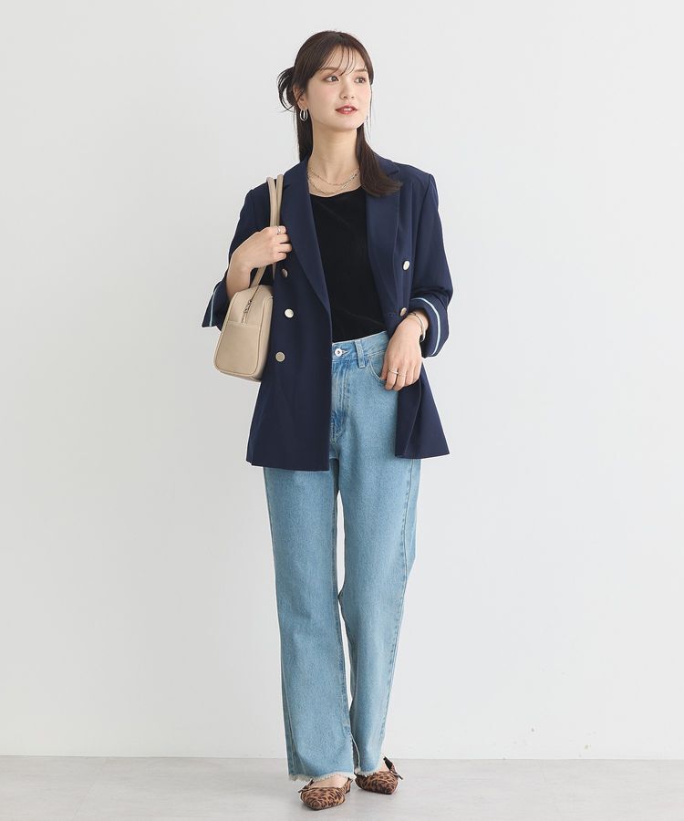 earth music&ecology「カットオフフレアデニムパンツ」|デニム|