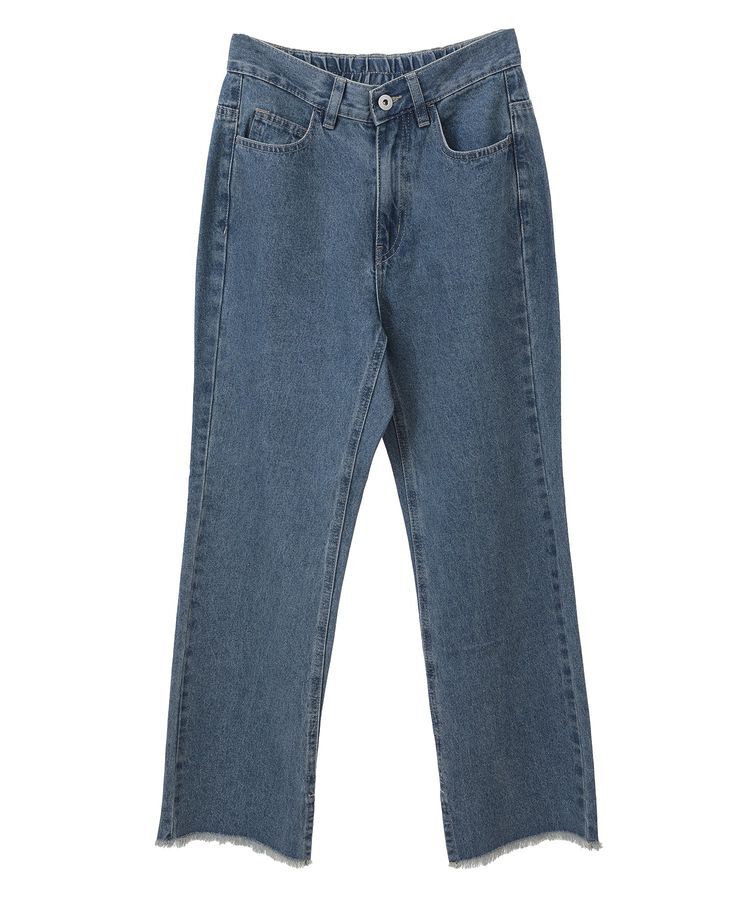 earth music&ecology「カットオフフレアデニムパンツ」|デニム|