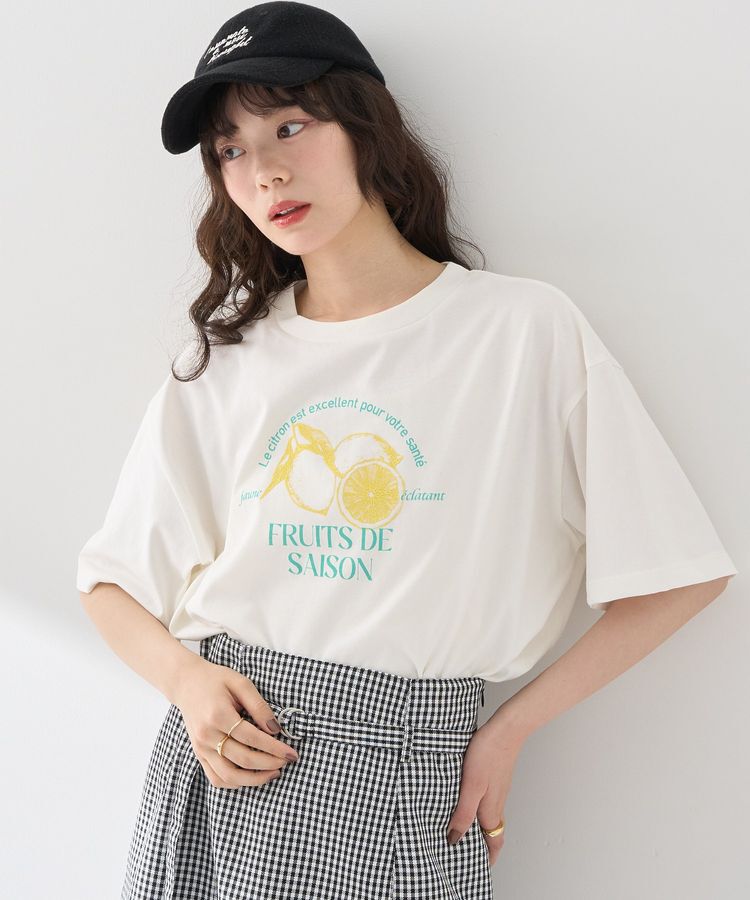 earth music&ecology「FRUITS DE SAISONショートT」|Tシャツ・カットソー|Off White