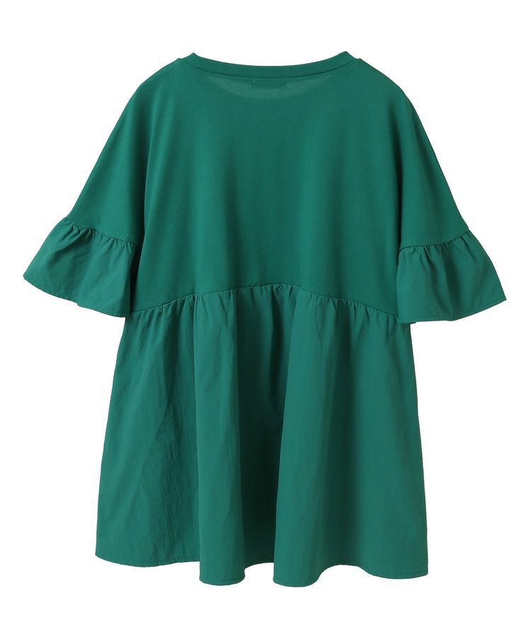 earth music&ecology「フリルドッキングポンチョT」|チュニック|