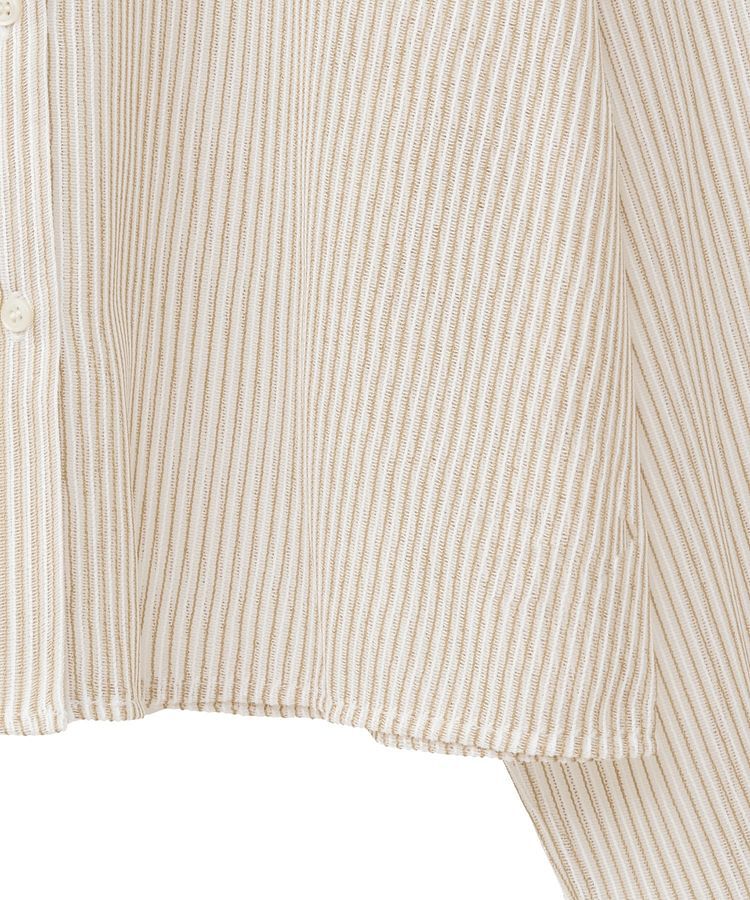 earth music&ecology「メッシュストライプショートシャツ」|シャツ・ブラウス|