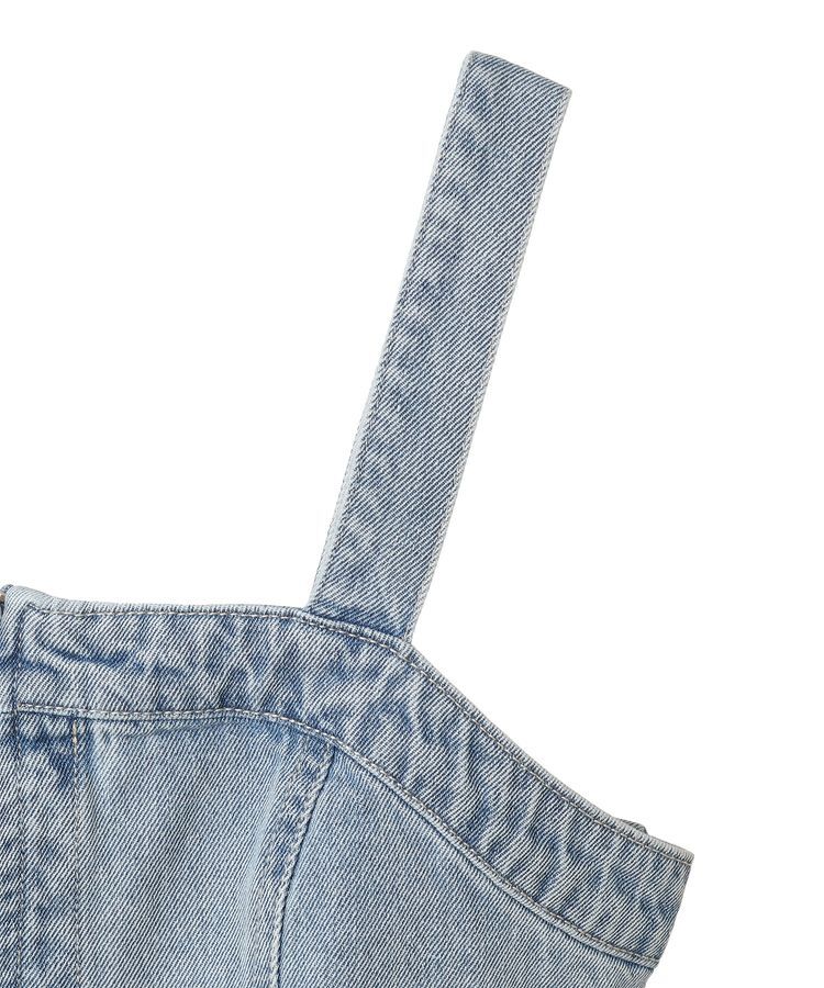 earth music&ecology「フロントジップデニムビスチェ」|ベスト・ジレ|