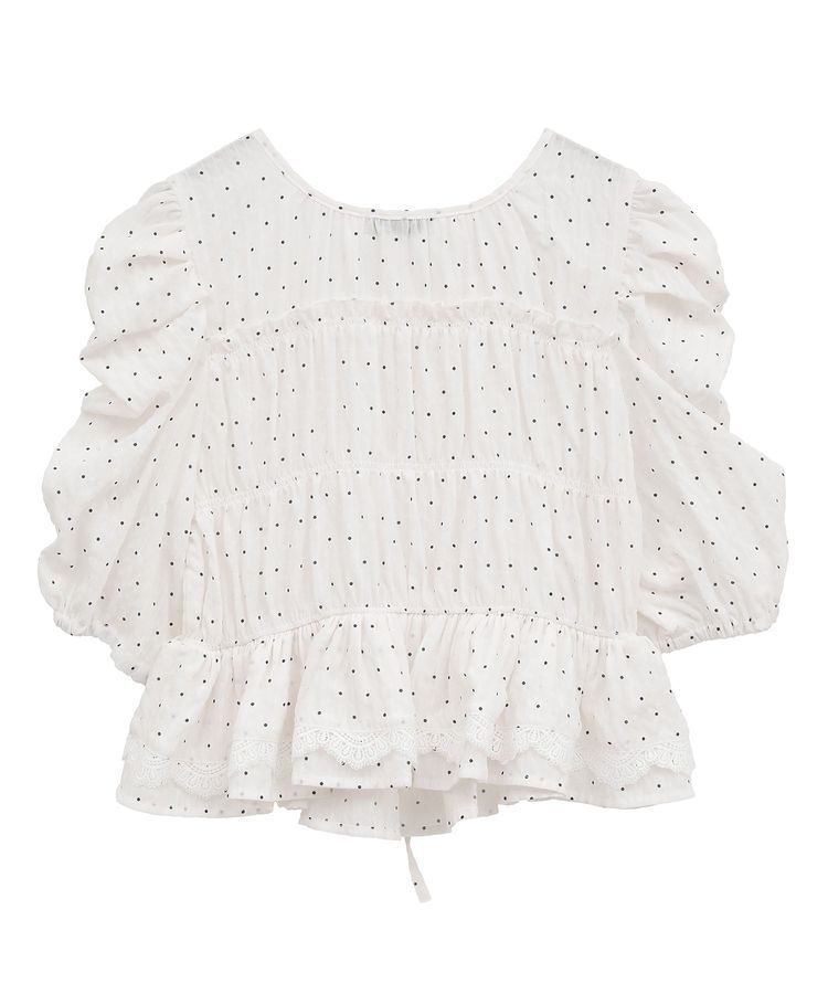 earth music&ecology「レースティアードシャーリングブラウス」|シャツ・ブラウス|