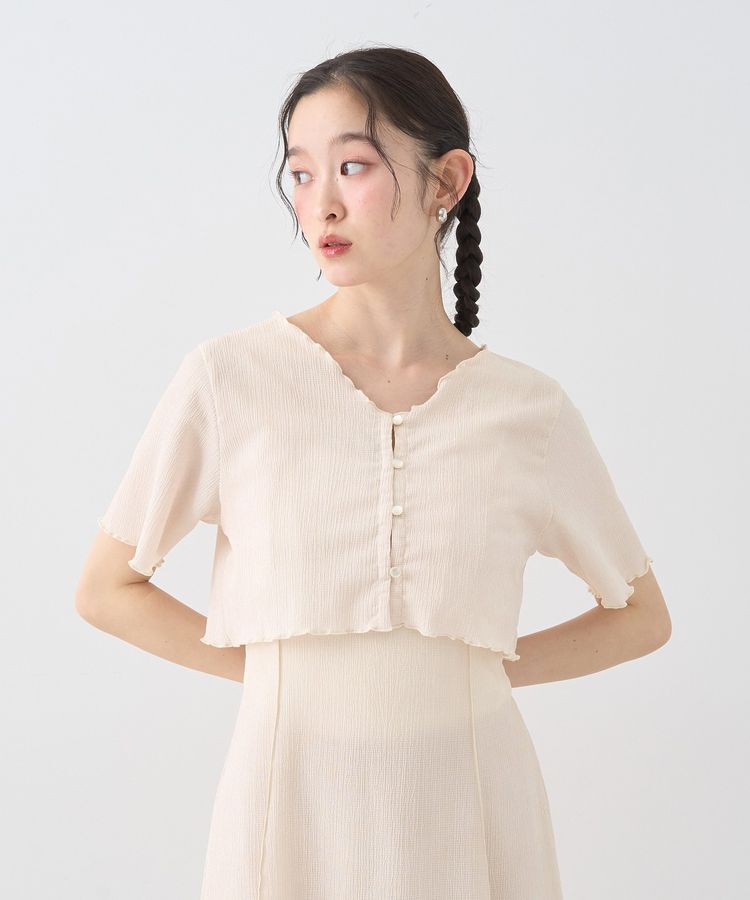 earth music&ecology「SET2点ギャザーカットカーデ＋キャミワンピース」|ワンピース|