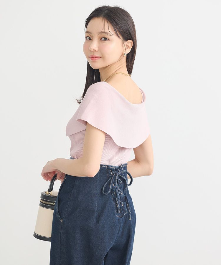 earth music&ecology「ビッグカラーノースリニットトップス」|ニット・セーター|