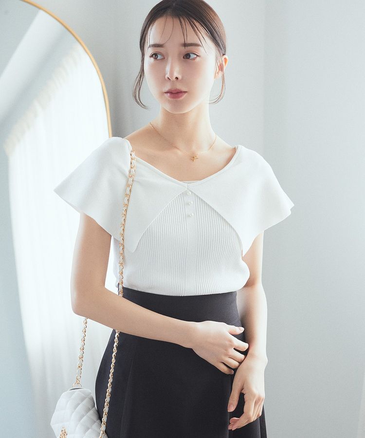 earth music&ecology「ビッグカラーノースリニットトップス」|ニット・セーター|