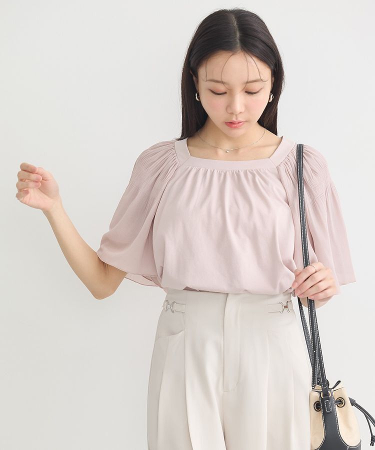 earth music&ecology「マジョリカフレアスリーブスクエアプルオーバー」|Tシャツ・カットソー|