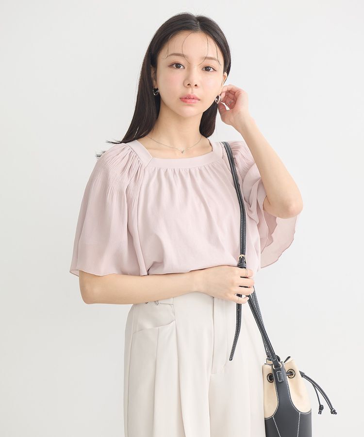 earth music&ecology「マジョリカフレアスリーブスクエアプルオーバー」|Tシャツ・カットソー|