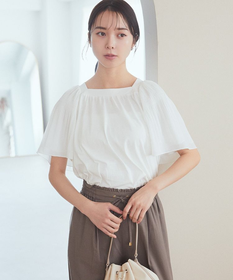 earth music&ecology「マジョリカフレアスリーブスクエアプルオーバー」|Tシャツ・カットソー|