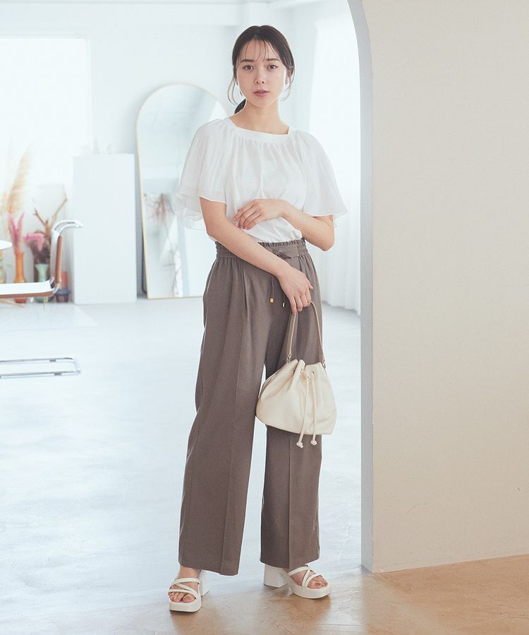 earth music&ecology「マジョリカフレアスリーブスクエアプルオーバー」|Tシャツ・カットソー|