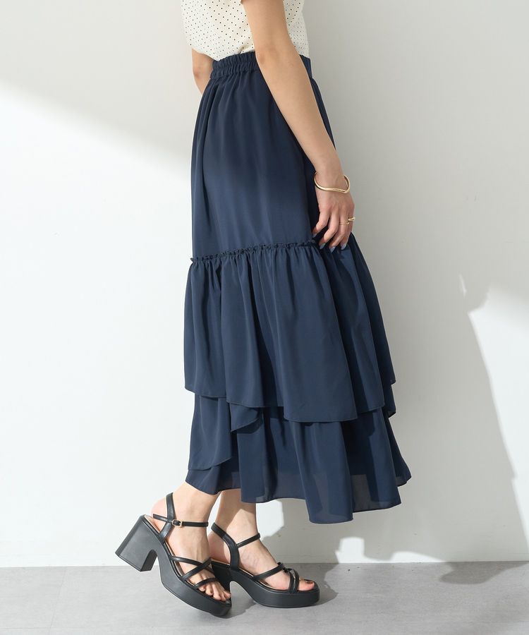 earth music&ecology「ティアードヘムフレアスカート」|フレア|