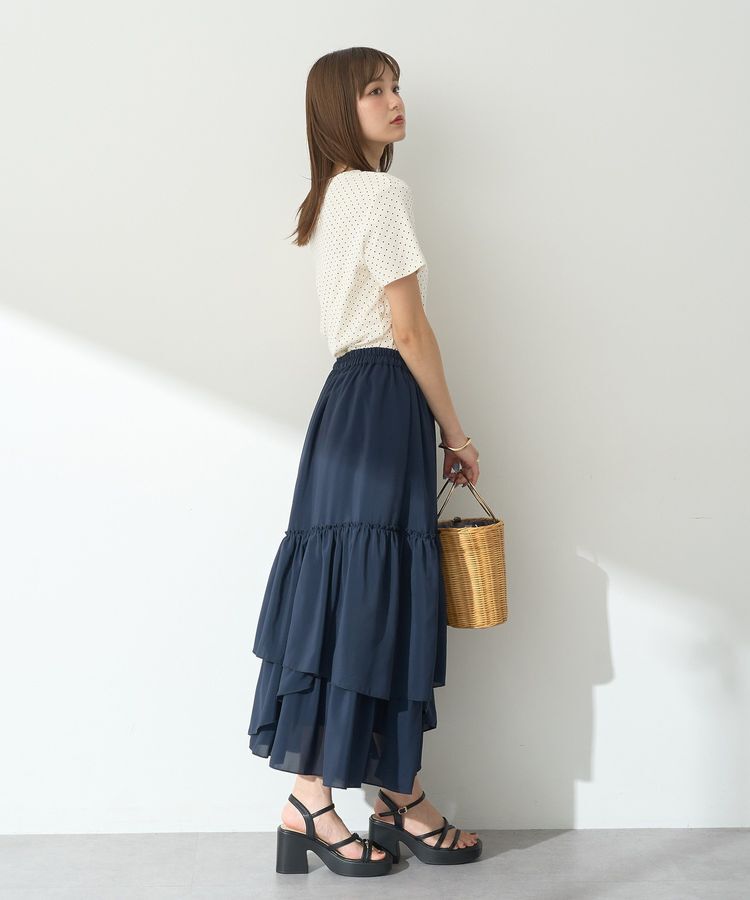earth music&ecology「ティアードヘムフレアスカート」|フレア|