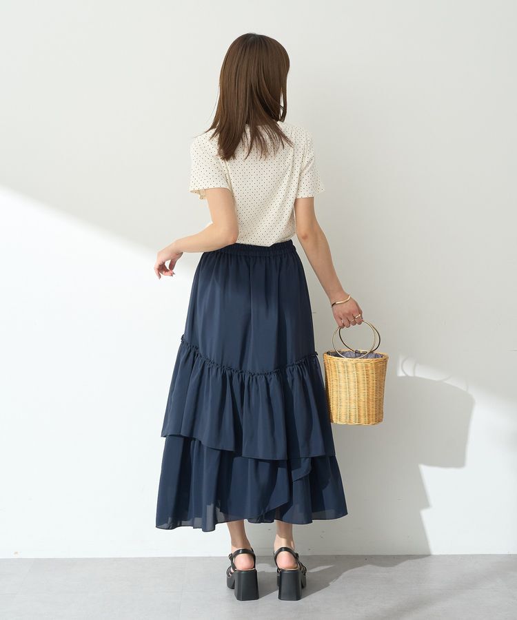earth music&ecology「ティアードヘムフレアスカート」|フレア|