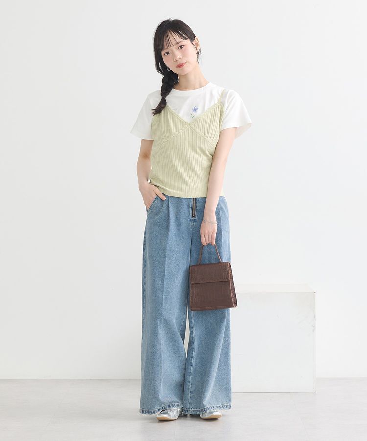 earth music&ecology「アイレットレースキャミ」|キャミソール|