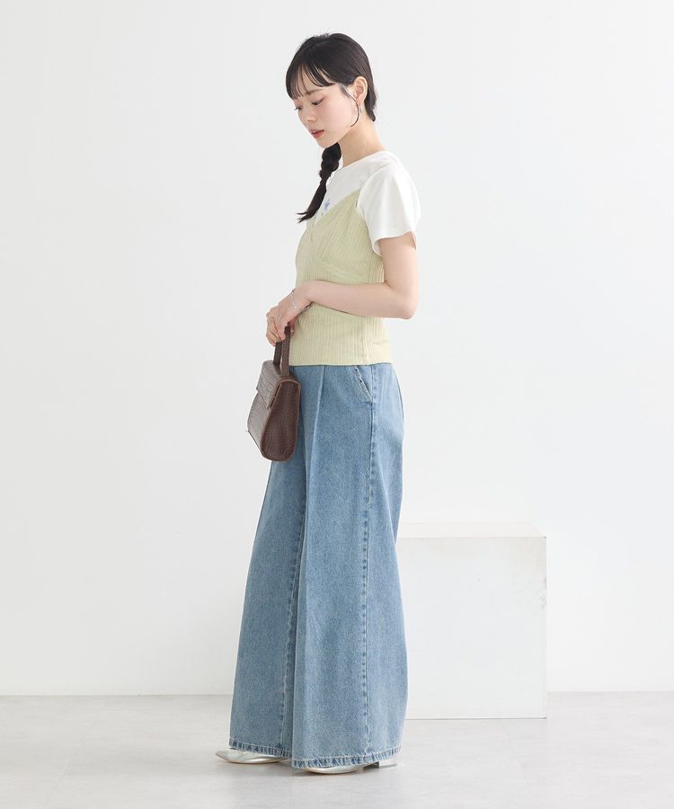 earth music&ecology「アイレットレースキャミ」|キャミソール|