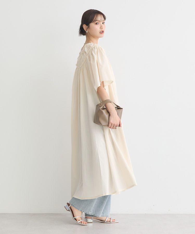 earth music&ecology「ギャザーロングワンピース」|ワンピース|