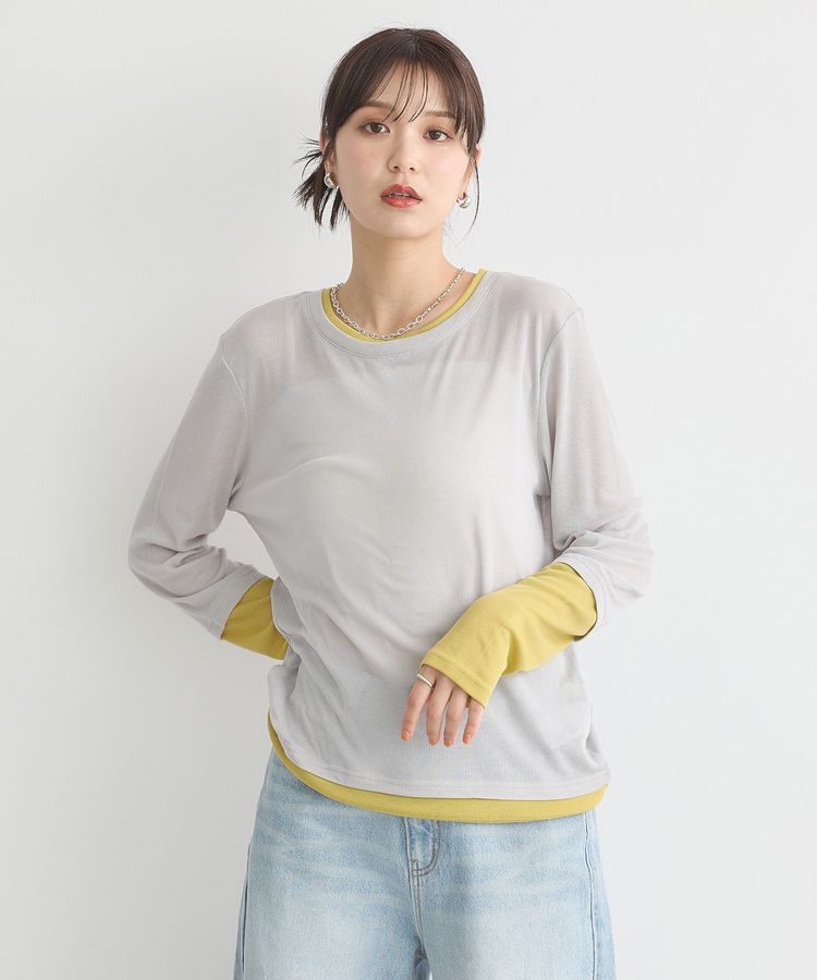 earth music&ecology「レイヤードシアープルオーバー」|Tシャツ・カットソー|