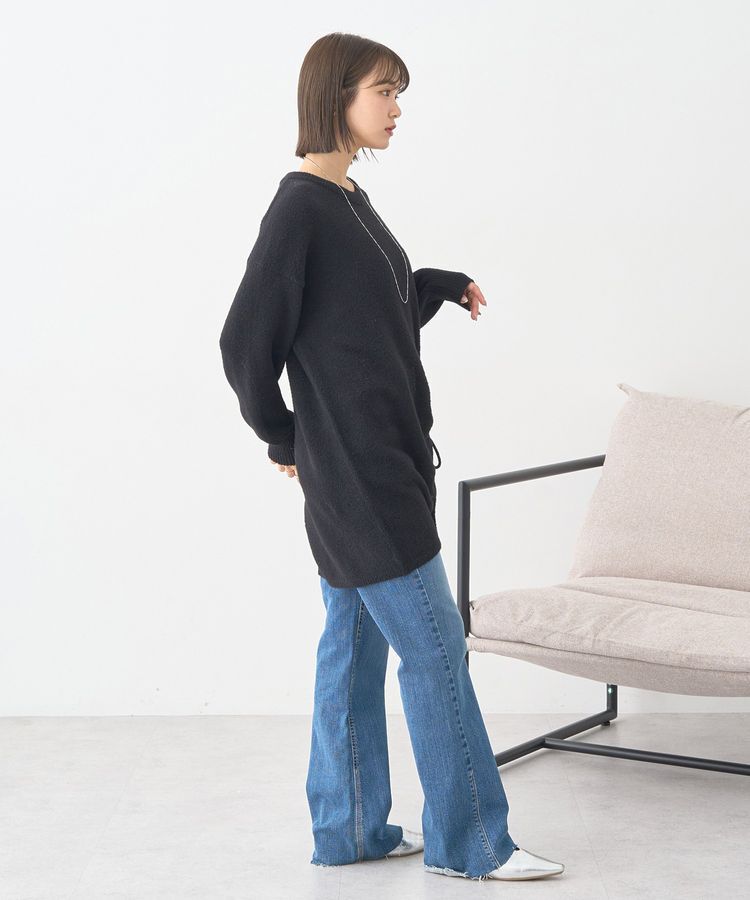 earth music&ecology「パウダーシャギーシャーリングニットミニワンピース」|ワンピース|