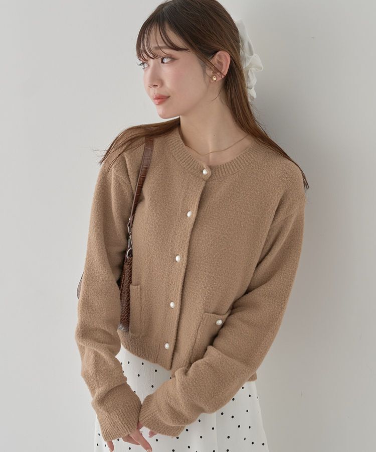 earth music&ecology「パウダーシャギークルーネックカーディガン」|カーディガン|