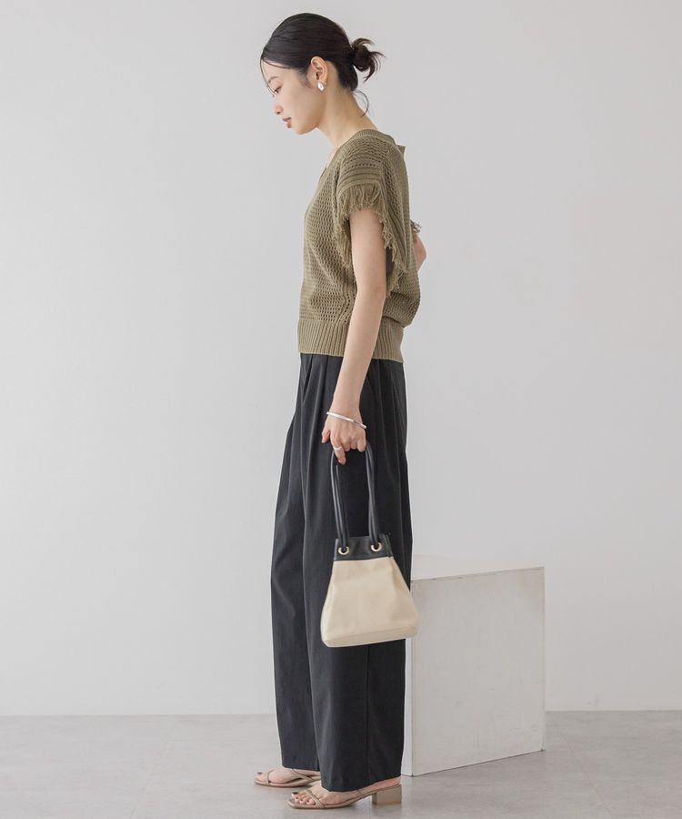 AMERICAN HOLIC「袖フリンジショート丈プルオーバー」|ニット・セーター|