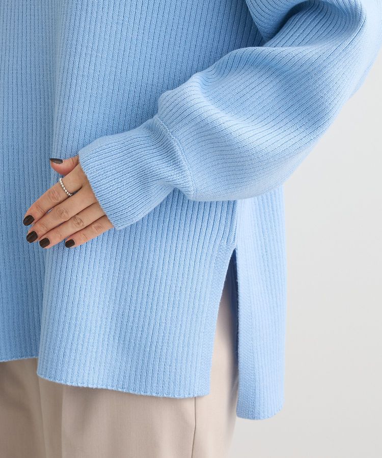 Green Parks「洗えるボトルネックリブニットプルオーバー」|ニット・セーター|