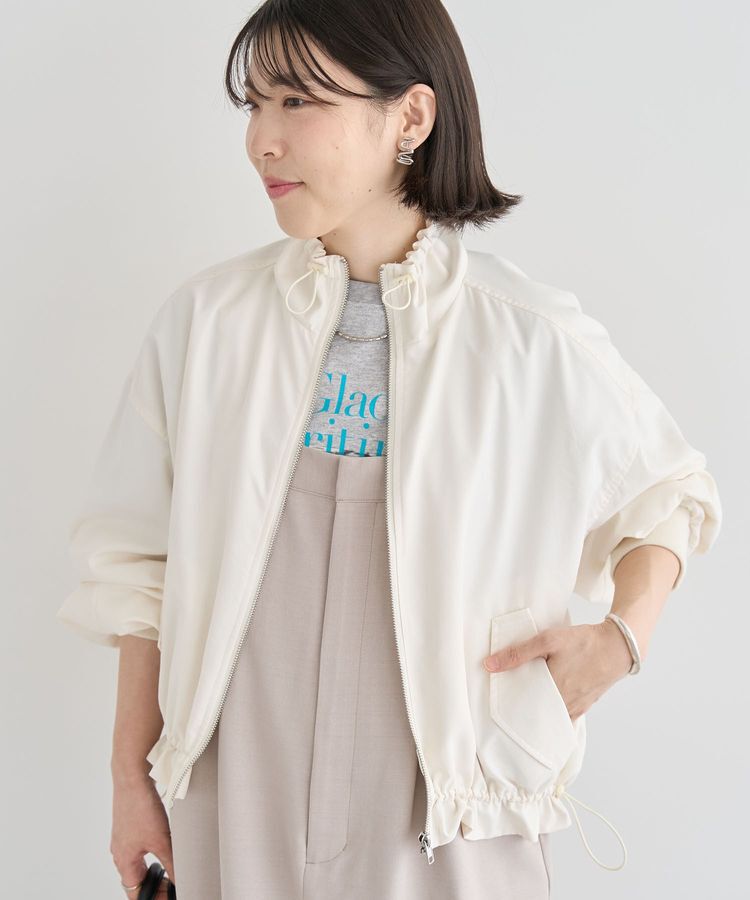 Green Parks「撥水加工 スタンドドロストブルゾン」|ブルゾン・スタジャン|Ivory