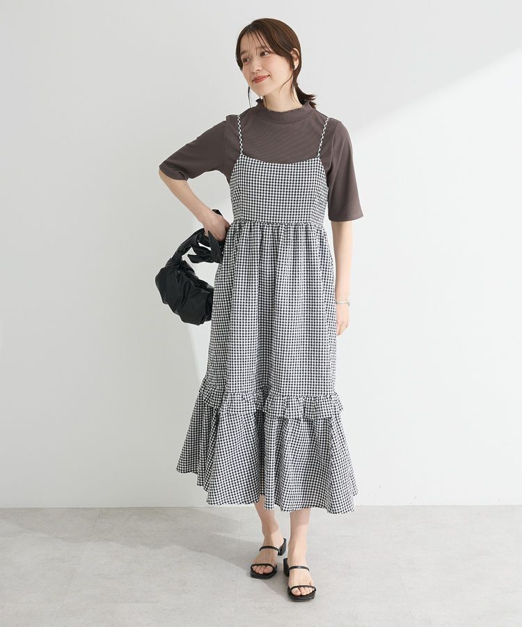 Green Parks「・ELENCARE DUE ギンガムキャミワンピース」|ワンピース|