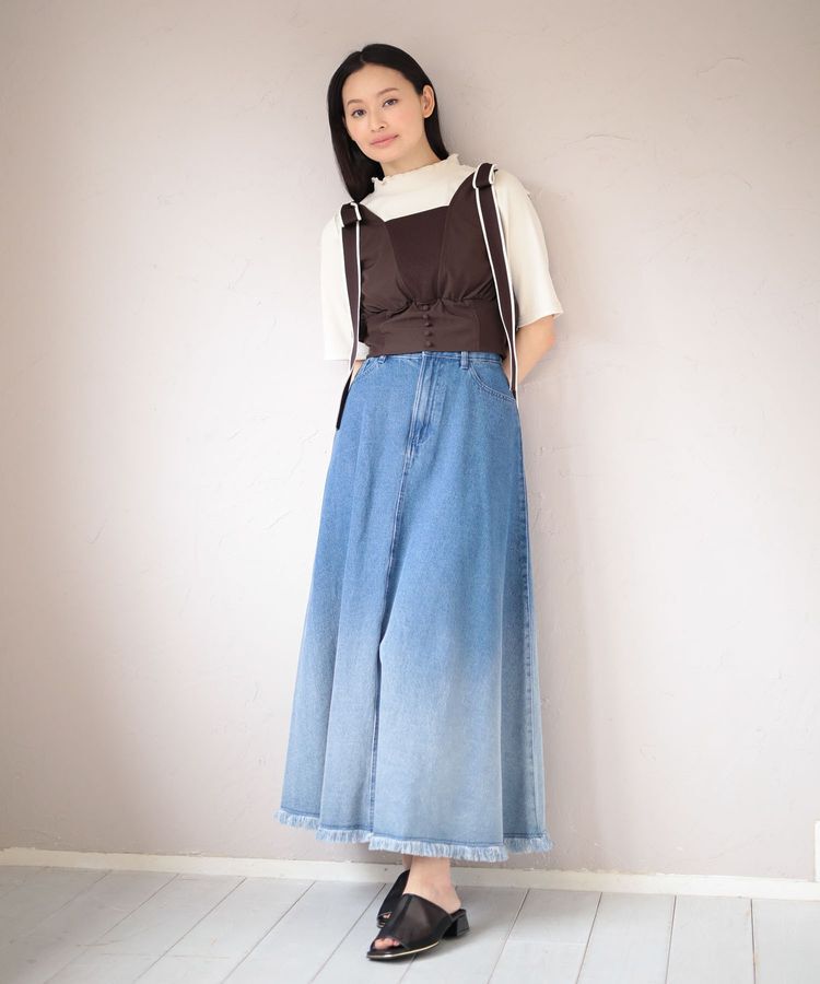 Green Parks「・swing by ショルダーリボンノースリーブ」|Tシャツ・カットソー|