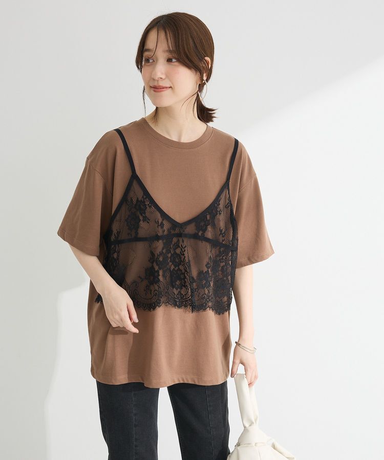 Green Parks「レースビスチェドッキングチュニック」|チュニック|