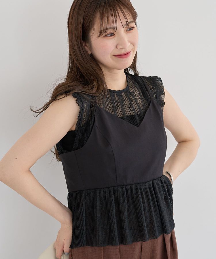 Green Parks「・ELENCARE DUE ドッキングレースブラウス」|シャツ・ブラウス|