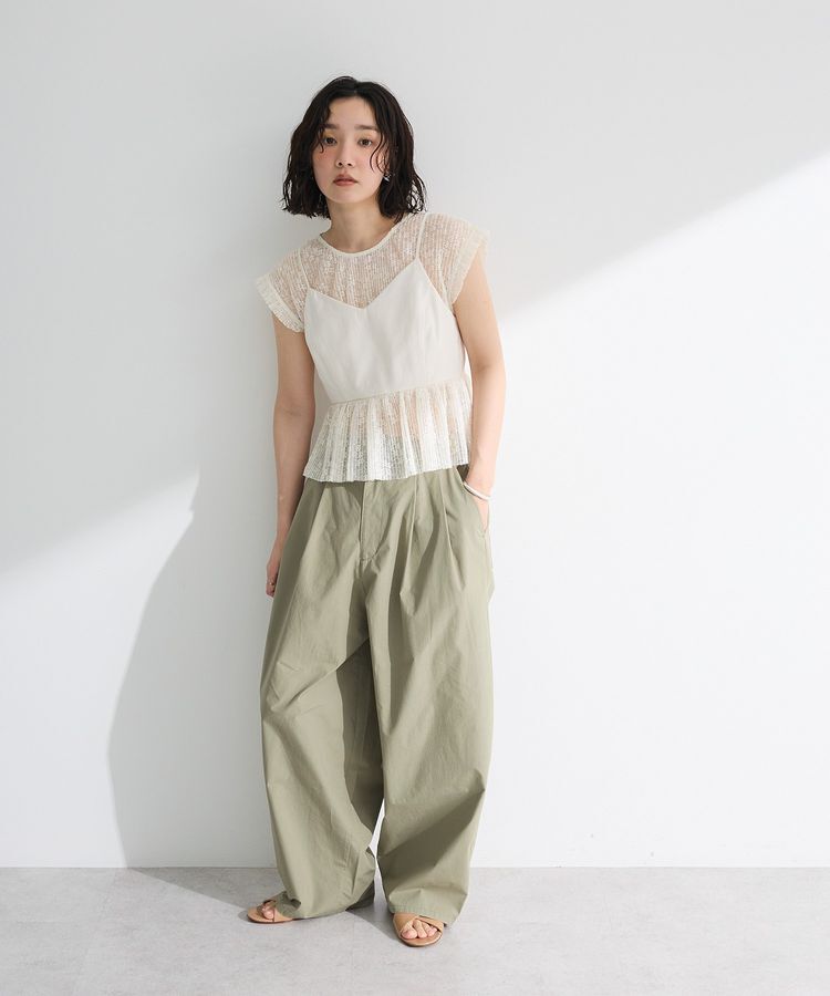 Green Parks「・ELENCARE DUE ドッキングレースブラウス」|シャツ・ブラウス|