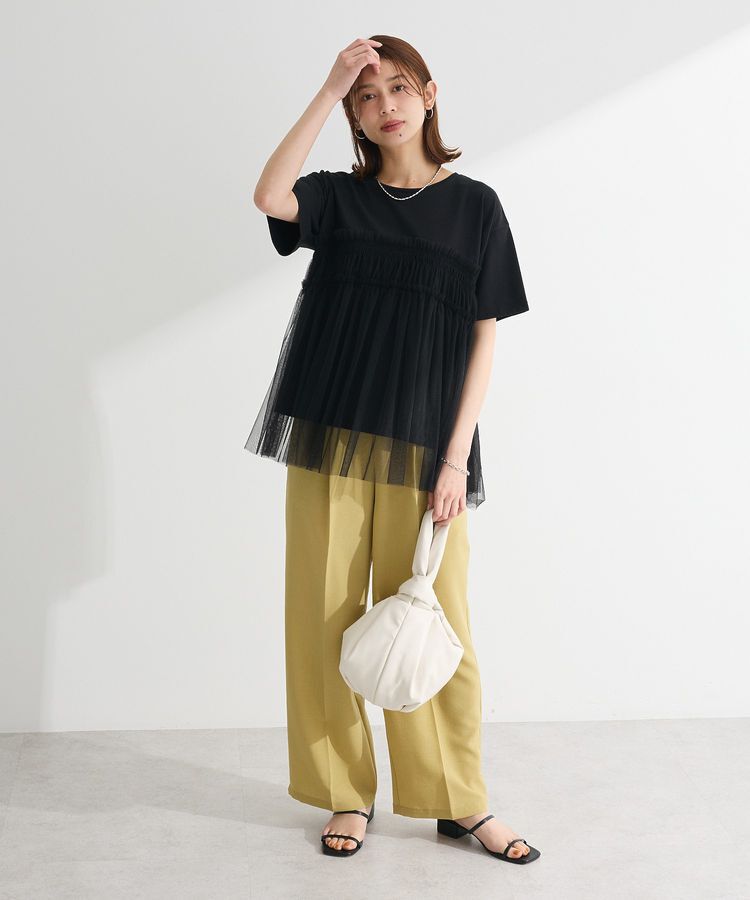 Green Parks「・ELENCARE DUE チュールドッキングTEE」|Tシャツ・カットソー|