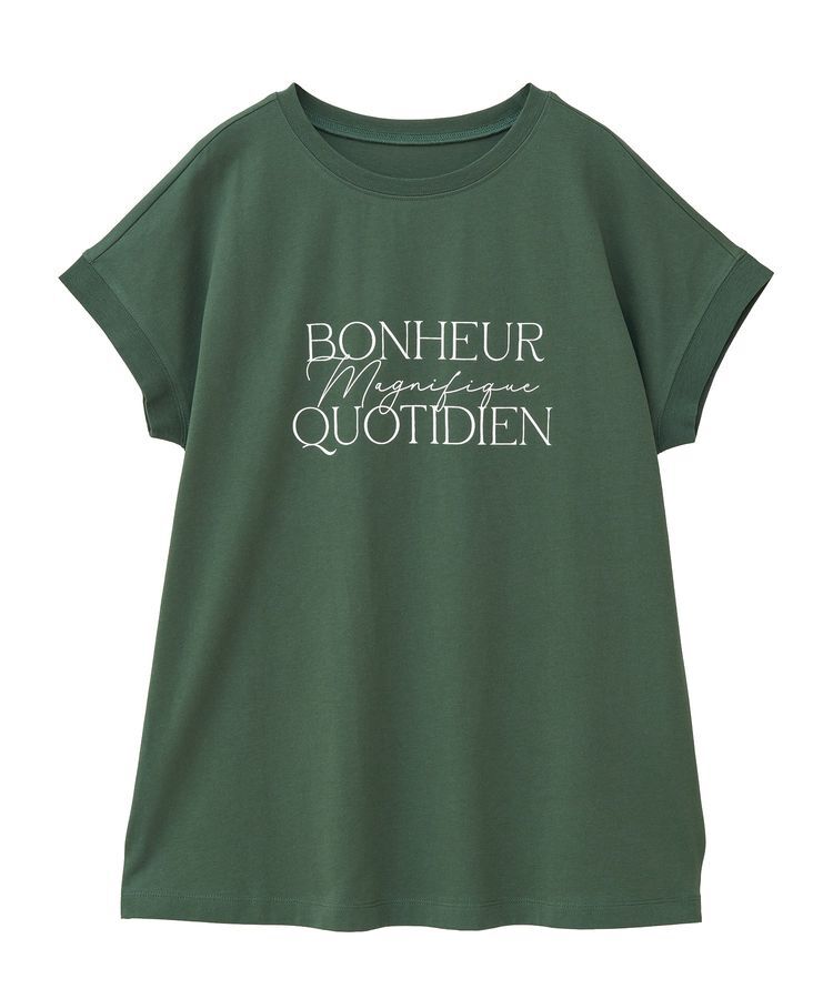 Green Parks「フレンチスリーブ筆記体ロゴチュニック」|チュニック|