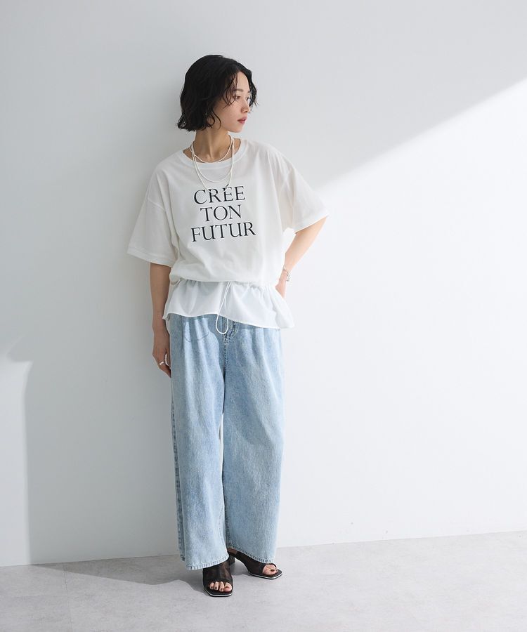 Green Parks「ウエストドロストドッキングロゴプルオーバー」|Tシャツ・カットソー|