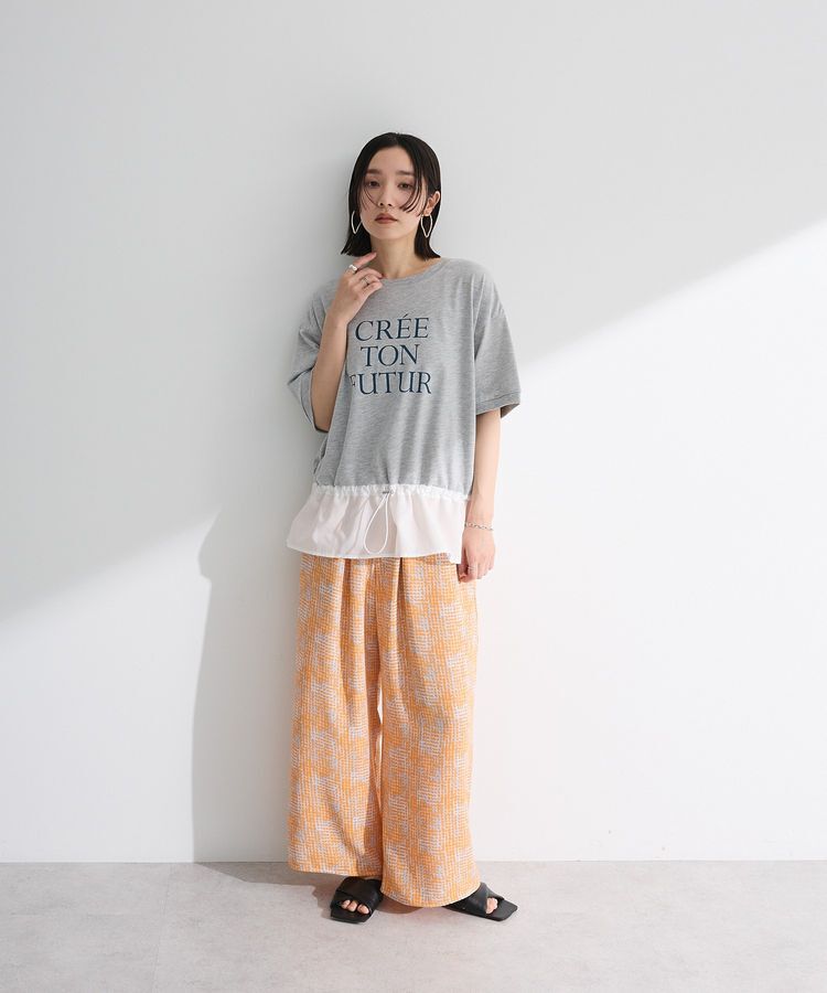 Green Parks「ウエストドロストドッキングロゴプルオーバー」|Tシャツ・カットソー|