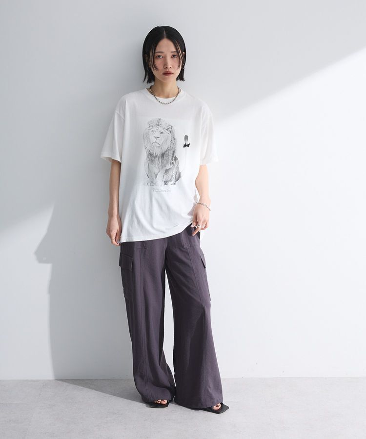 Green Parks「・DOUBLE FLAGS アニマルプリントTEE」|Tシャツ・カットソー|