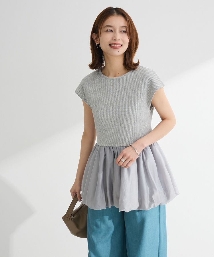 Green Parks「・ELENCARE DUE フレンチバルーントップス」|Tシャツ・カットソー|Gray Mixture