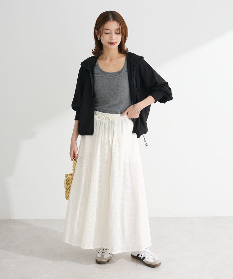 Green Parks「インド綿 シアーサッカーギャザースカート」|スカート|