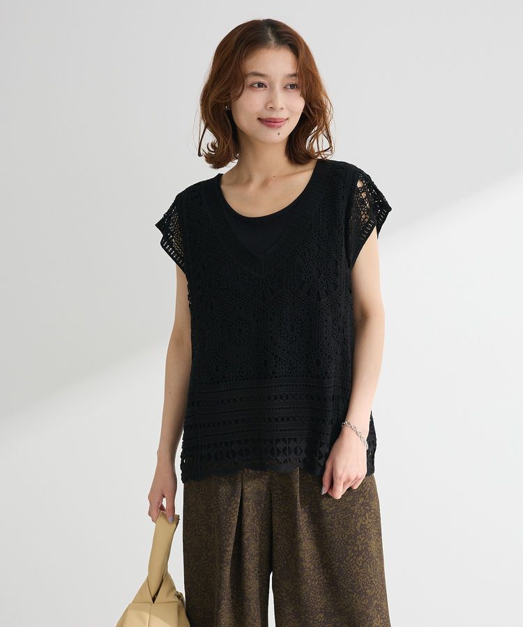 armonia「SET2点クロシェプルオーバー+タンクトップ」|Tシャツ・カットソー|