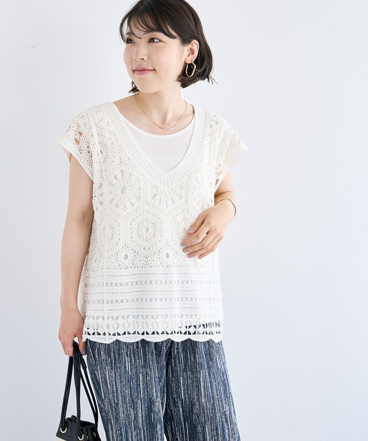 armonia「SET2点クロシェプルオーバー+タンクトップ」|Tシャツ・カットソー|