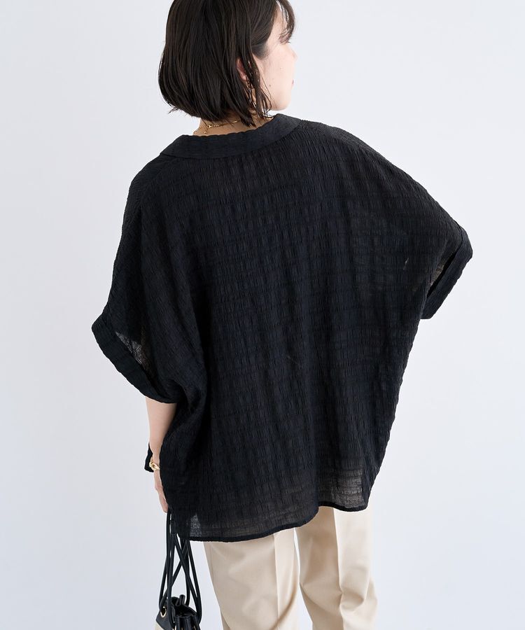 Green Parks「シアーシャーリングフレンチスリーブシャツ」|シャツ・ブラウス|