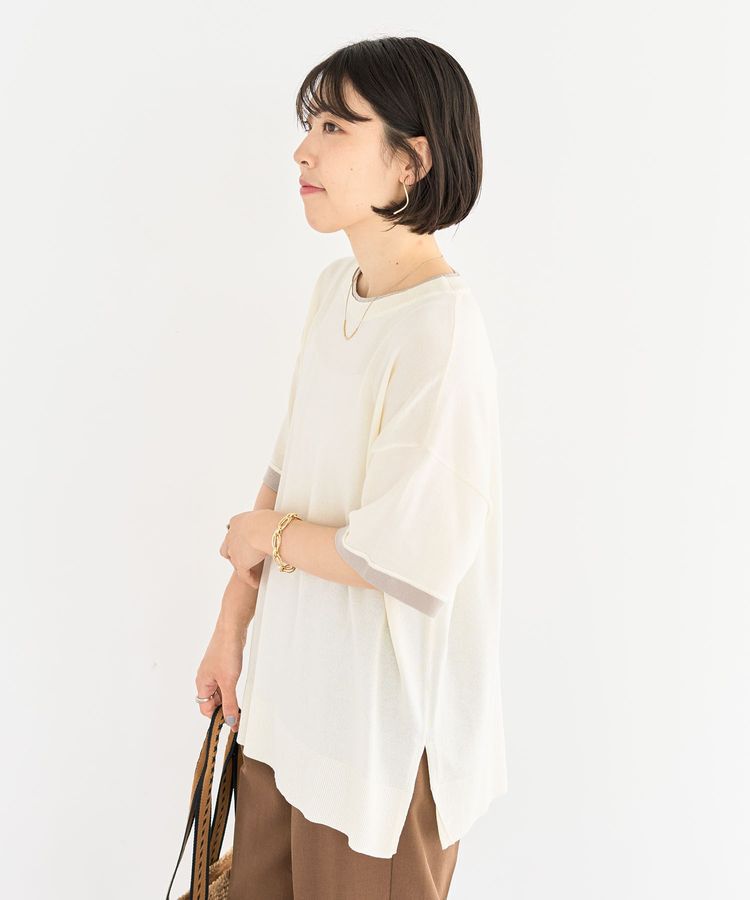 Green Parks「冷やっとすずやかレイヤーニットプルオーバー」|ニット・セーター|