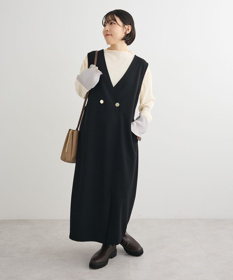Green Parks「ジャケット風ジャンパースカート」|ジャンパースカート|Black
