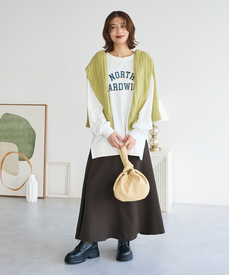 Green Parks「・swing by ロングフレアスカート」|フレア|